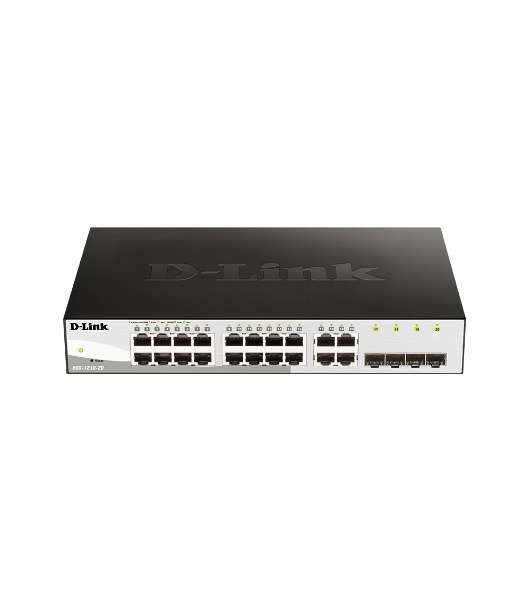 Коммутатор D-Link DGS-1210-20/F1A, 16×1 Гбит/с + 4×1 Гбит/с SFP, настраиваемый