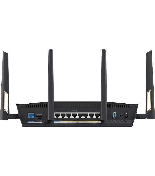 Маршрутизатор ASUS RT-BE88U, черный/желтый, 90IG08V0-MO3N0V