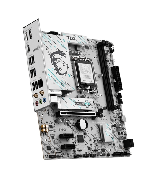 Материнская плата MSI H810M GAMING WIFI6E, LGA1851, Intel H810, 2xDDR5, 4xSATA, 1xM.2, 1xPCIe 5.0 x16, 2xPCIe 3.0 x1, 1xDP, 1xHDMI, 1x5Gb LAN, Wi-Fi 6E, Bluetooth 5.3, 1xUSB-C 20Gbps, 2xUSB-A 5Gbps, 4xUSB-A 2.0, 3x3.5 мм, 7.1, mATX
