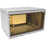 Шкаф коммутационный Suprlan (05-1063) настенный 6U 600x450 мм пер. дв. стекл направл. под закл. гайки 70 кг RAL 7035 385 мм 15.7 кг 360 мм, фото 1