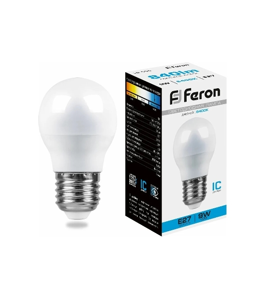 Лампа светодиодная Feron LB-550 9W 230V E27 6400K