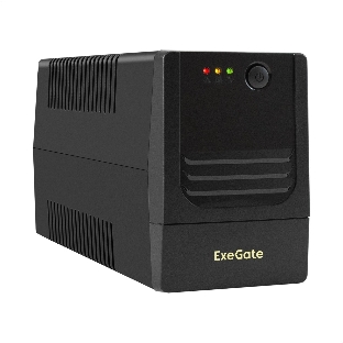 Источник бесперебойного питания ExeGate Power NB-800.LED.AVR.2SH (800VA/480W, LED, AVR, 2*Schuko, батарея 12V 9Ah, Black)