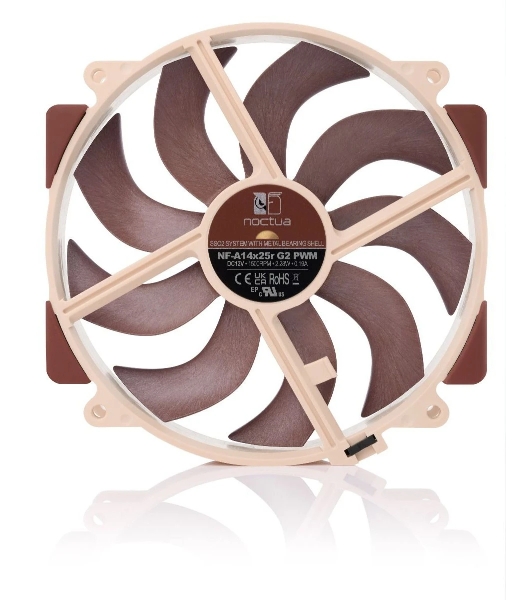 Вентилятор корпусной Noctua NF-A14x25r G2 PWM, 140 мм, 1500 об/мин, 22.8 дБ, 4-pin PWM, без подсветки
