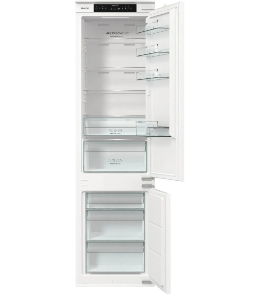 Встраиваемый холодильник Gorenje NRKI519141 белый двухкамерный 207/68 л морозилка снизу, No Frost