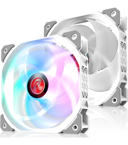 Вентилятор для корпуса Case Cooler Raijintek AGERAS 12 ARGb-1 (120x120x25мм, 4-pin PWM, 67.38CFM, 33dBA, 2200RPM, белый)