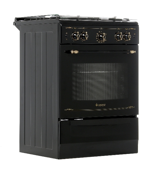 Плита газовая Gefest ПГ 6100-02 0187 черный, конфорок 4 шт, духовка 52 л, 60 см x 85 см x 60 см