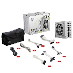 Блок питания MSI MAG A850GL PCIE5 WHITE, 850W, 80 PLUS Gold, полностью модульный, ATX 3.0, PCIE5, RTL белый, фото5
