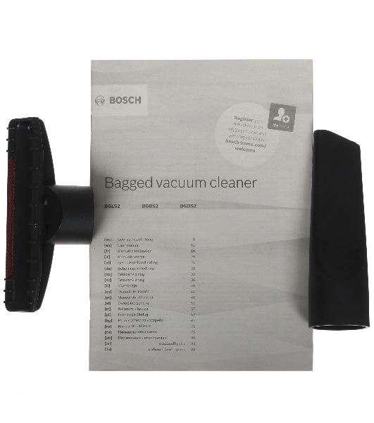 Пылесос Bosch BGBS2LB1 черный, 600 Вт, уборка сухая, пылесборник мешок 3.5 л