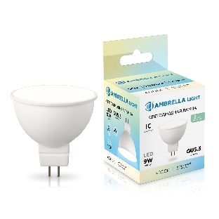 Лампа светодиодная	Ambrella light 160904 LED MR16 9W IC GU5.3 4000K 175-265V