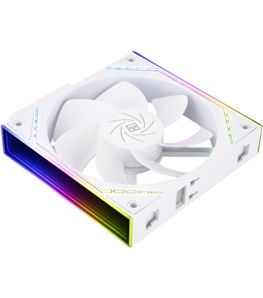 Кулер для корпуса Thermalright TL-M12QRW Reverse (124x120x25mm, 4-pin PWM, ARGB, 47.6CFM, 23.2dBA, 1500RPM, White)