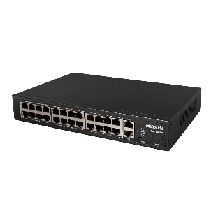 Коммутатор Falcon Eye FE-24FPG2, 24×100 Мбит/с PoE + 2×1 Гбит/с, неуправляемый