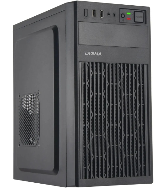 Компьютерный корпус Digma DCC-MN302 черный без БП mATX 1x80мм 2x120мм 1xUSB2.0 1xUSB3.0 audio