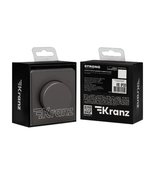Светорегулятор Kranz KR-78-0732-2 ROUND (диммер) 300Вт с/у титан