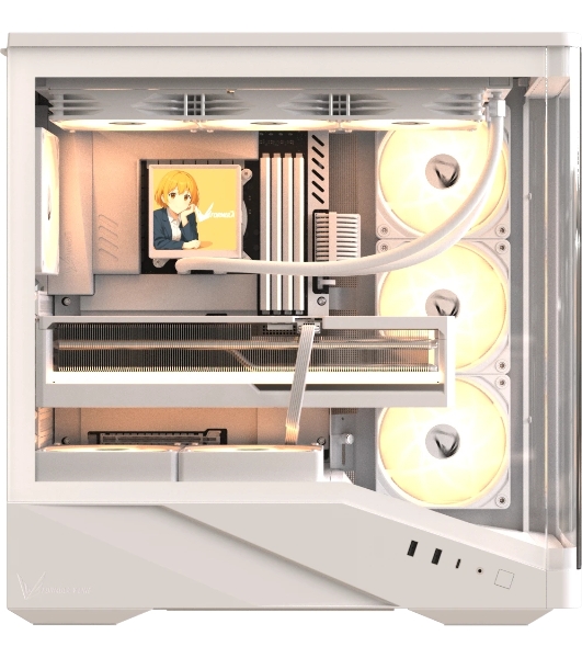 Компьютерный корпус Formula V Line Crystal U9 PA White, ATX, TYPE-C*1, USB3.0*2, Curved Glass, SIDE 3x PERFORMANCE ARGB, REAR 1x PERFORMANCE ARGB