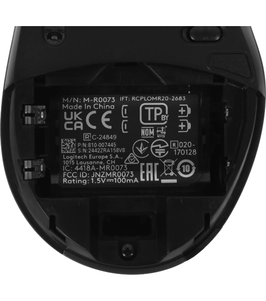 Мышь беспроводная Logitech M705 черный, 1000 dpi, радиоканал, USB, кнопки - 7