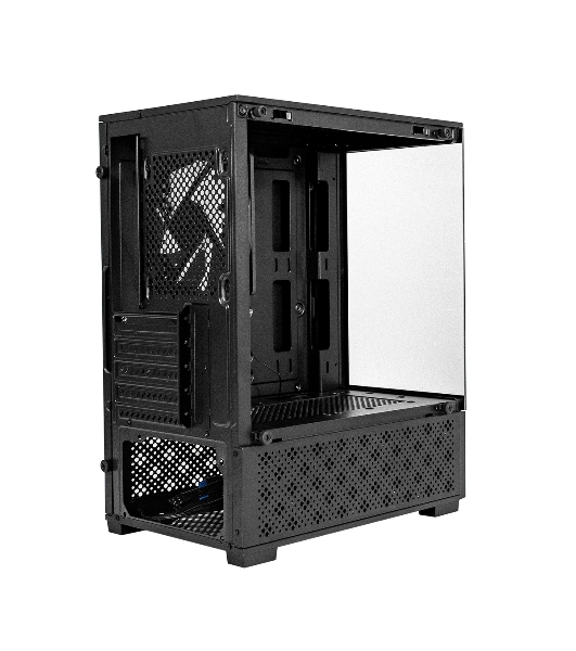 Компьютерный корпус Minitower ExeGate i3 SEA LE-NPX450 (mATX, БП 450NPX, 1хUSB+1хUSB 3.0, HD аудио, черный, передняя и боковая панели - закаленное стекло)
