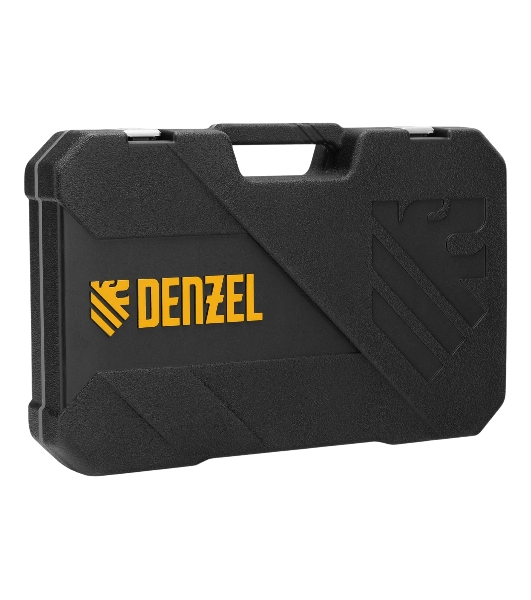 Набор инструментов Denzel 1/2', 1/4', CrV, S2, пластиковый кейс, 64 предмета