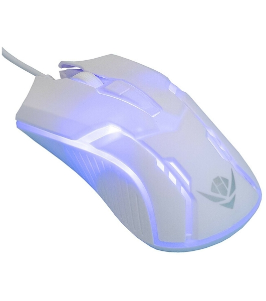 Комплект клавиатура+мышь Nakatomi KMG-2305U проводной, USB, 1600 DPI, белый