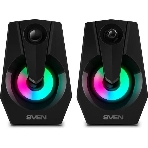 Акустическая система SVEN 370 2.0 черные (2x2W, USB, RGb подсветка), фото7