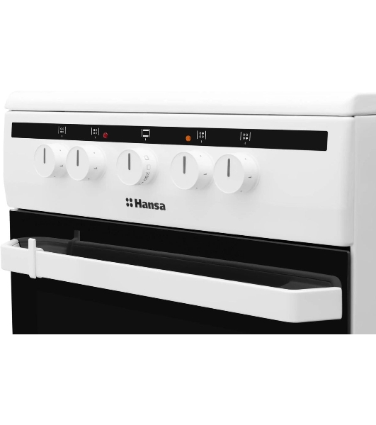 Плита электрическая Hansa FCCW54002 белый, конфорок 4 шт, духовка 68 л, 50 см x 85 см x 60 см