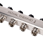 Коллектор Royal Thermo нерж. в сборе универсальный 1' ВР-3/4' НР с автомат. воздухоотвод-ми 6 вых., фото6