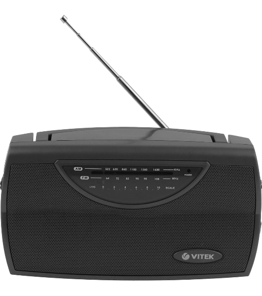 Радиоприемник Vitek VT-3591 (GY) LED индикатор Телескопическая антенна Тип батареек	UM-1