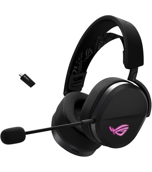 Гарнитура ASUS A501 ROG чёрный, беспроводная, Bluetooth, подсветка