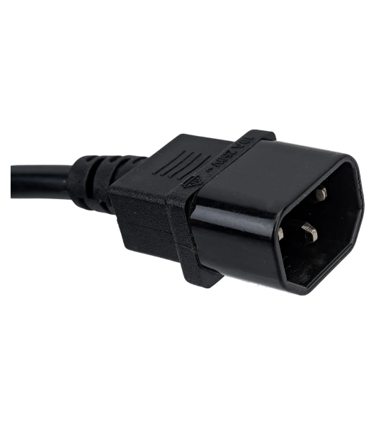 Блок силовых розеток Cabeus, Shuko х 8, вход IEC 320 C14, для шкафов, шнур 2 м, 50х490х50 мм (ВхШхГ), 10А, выключатель, черный
