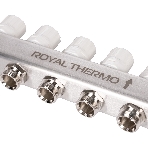 Коллектор Royal Thermo нерж. в сборе универсальный 1' ВР-3/4' НР с автомат. воздухоотвод-ми 6 вых., фото7