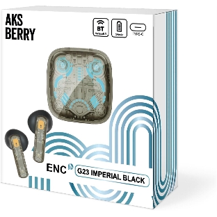 Наушники TWS Aksberry G23 черный, вкладыши, Bluetooth, сенсорное управление, до 4 ч