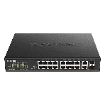 Коммутатор D-Link DES-1018MPV2/A1A, 16×100 Мбит/с + 2×1 Гбит/с Combo, неуправляемый, фото 1