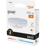 Лампа светодиодная Gauss Elementary 13Вт цок.: GX53 таблетка 220B св. свеч. бел. теп. Tablet (упак.: 10 шт), фото6