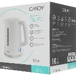 Электрочайник Candy CK-100 белый, 1.7 л, 2200 Вт, скрытый нагревательный элемент, фото6