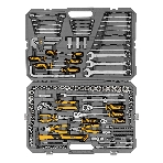 Набор инструментов Denzel 1/2', 1/4', 3/8', CrV, S2, пластиковый кейс, 144 предмета, фото2