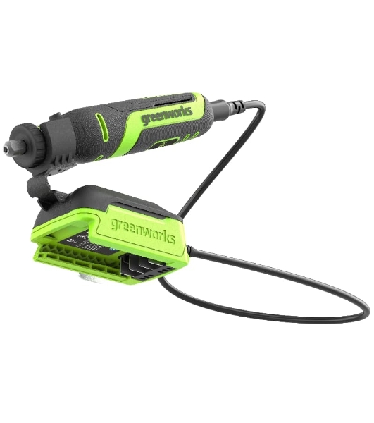 Прямошлифовальная машина (гравер) аккумуляторный GreenWorks G24RT, 24V, бесщеточный, с принадлежностями 52 шт., без АКБ и ЗУ (3200807)