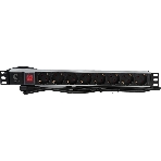 Блок силовых розеток Cabeus, Shuko х 8, вход IEC 320 C14, для шкафов, шнур 2 м, 50х490х50 мм (ВхШхГ), 10А, выключатель, черный, фото4