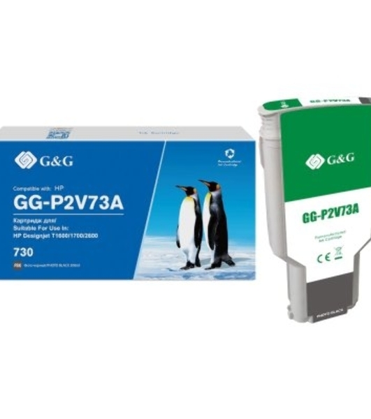 Картридж струйный G&G GG-P2V73A 730 черный фото (300 мл) для HP DJ T1600/T1700/T2600