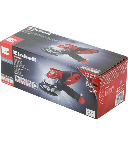 Угловая шлифовальная машина Einhell TE-AG 115/600 600Вт 12000об/мин рез.шпин.:M22.2 d=115мм (4430855)