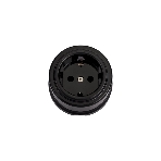 Розетка Bironi B1-101-23 1-м ОП Лизетта 16А IP20 ретро с заземлением ABS-пластик черный, фото2