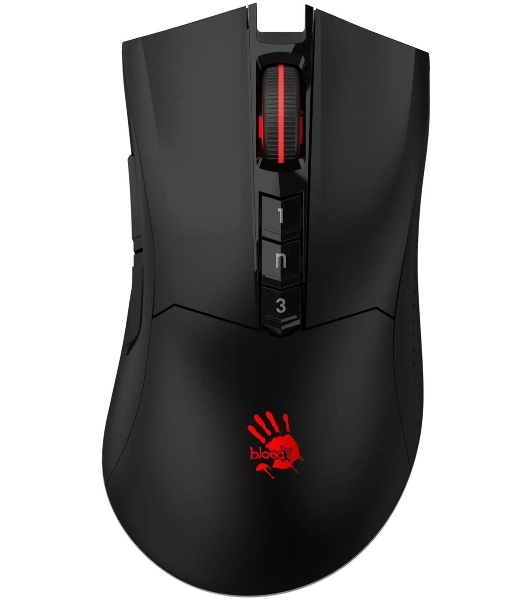 Мышь беспроводная A4Tech Bloody R90 Plus черный, 5000 dpi, радиоканал, USB, кнопки - 8