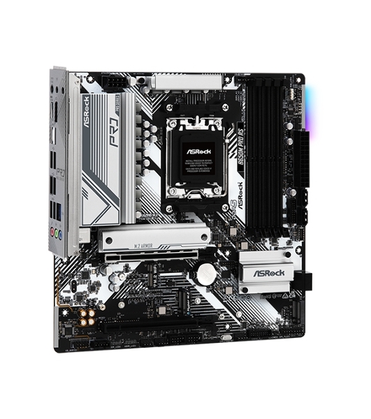 Материнская плата ASRock B650M PRO RS, AM5, AMD B650, 4xDDR5, 4xSATA, 3xM.2, 1xPCIe 4.0 x16, 1xPCIe 3.0 x4, 1xDP, 1xHDMI, 1x2.5Gb LAN, 1xUSB-C 10Gbps, 1xUSB-A 10Gbps, 2xUSB-A 5Gbps, 4xUSB-A 2.0, 3x3.5 мм, 7.1, mATX
