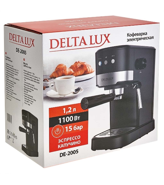 Кофеварка DELTA LUX DE-2005 черный