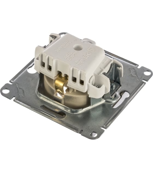 Механизм розетки 1-м СП AtlasDesign с заземл. 16А алюм. SchE ATN000343