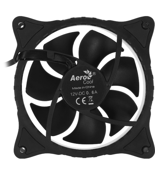 Вентилятор для корпуса Aerocool/Formula Eclipse 12 черный, 120 мм, 1200 об/мин, 19.8 дБ, 6 pin