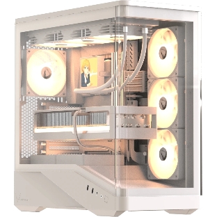Компьютерный корпус Formula V Line Crystal U9 PA White, ATX, TYPE-C*1, USB3.0*2, Curved Glass, SIDE 3x PERFORMANCE ARGB, REAR 1x PERFORMANCE ARGB