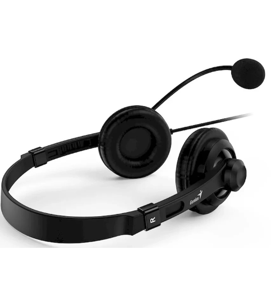 Гарнитура Genius HS-230U чёрный, проводная, USB