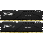 Оперативная память Kingston Fury Beast, DDR5, 32Gb (2x16Gb), 6000MHz, CL36, DIMM, с радиатором, черный, фото 1