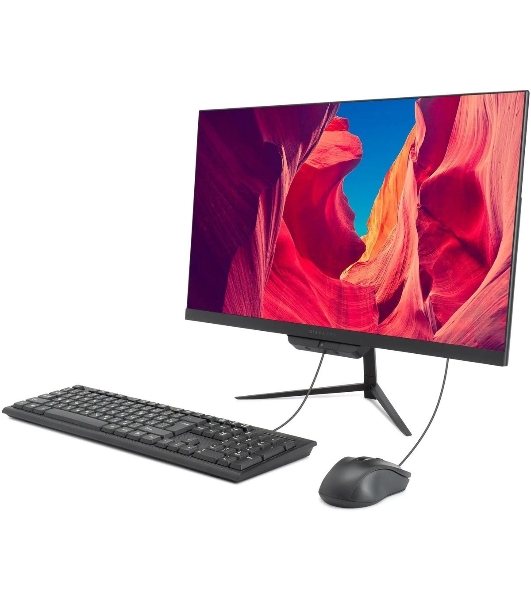 Моноблок Digma Pro Base 23.8' Full HD i3 12100 (3.3) 8Gb SSD 512Gb UHDG 730 CR Windows 11 Pro GbitEth WiFi BT 90W клавиатура мышь Cam черный 1920x1080