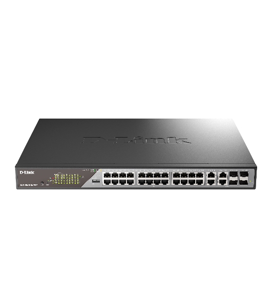 Коммутатор D-Link DSS-200G-28MPP/A1A, 24×1 Гбит/с + 4×1 Гбит/с Combo, настраиваемый