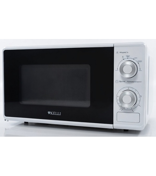 Микроволновая печь Kelli KL-5081 белый, 20 л, 700 Вт, переключатели — поворотный механизм